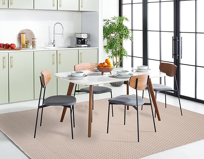 SAFAVIEH Montauk Collection Area Rug - 5' x 8', Ivory & Grey, Handmade Flat Weave Boho Farmhouse Cotton, Ideal for High Traffic Areas in Living Room, Bedroom (MTK339A)