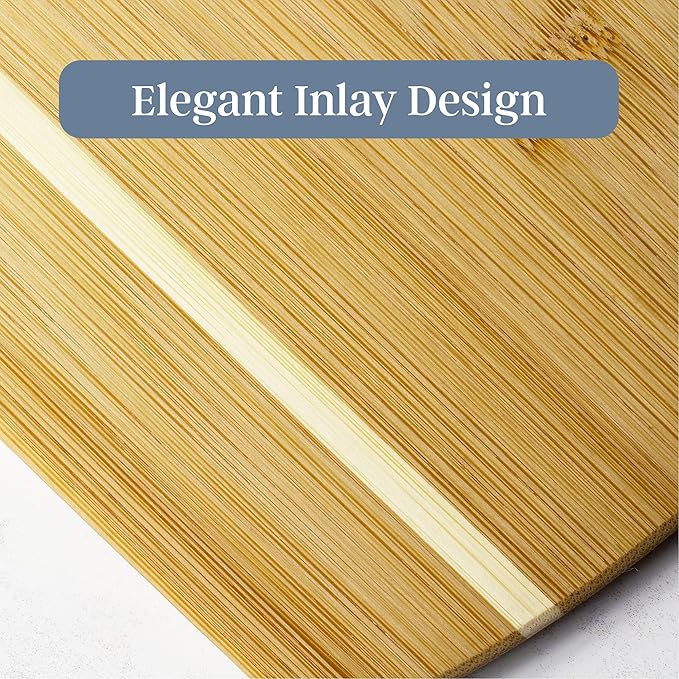 Totally Bamboo 2-Piece Cutting Board Set; 2 Assorted Sizes of Bamboo Wood Cutting Boards for Kitchen