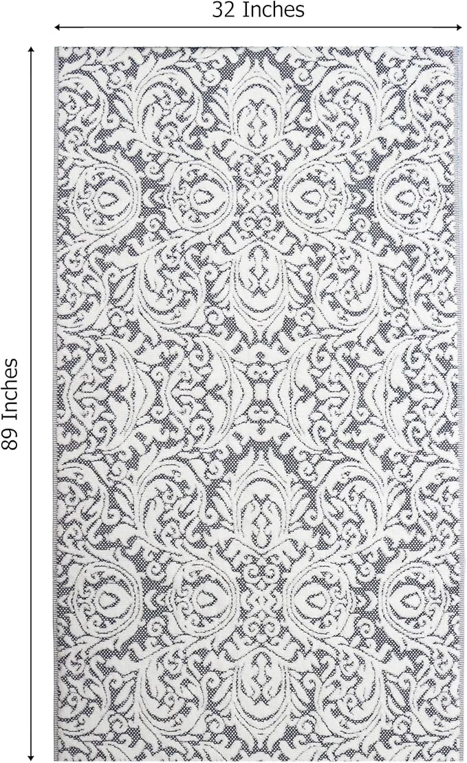 COTTON CRAFT Oversized Bath Sheet - 2 Pack XXL 32x89 - Premium Cotton Sculpted Medallion Jacquard Terry 7 Foot Extra Large Beach Blanket Towel Sheet - Big & Tall - 630 GSM Soft Absorbent Luxury - Navy