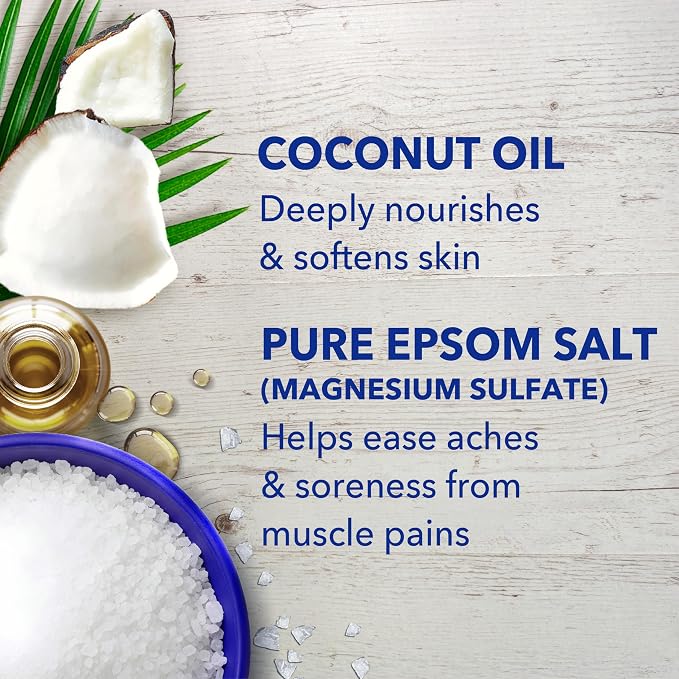 Dr Teal's Epsom Salt Magnesium Soak, Nourish & Protect with Coconut Oil, 3 lbs