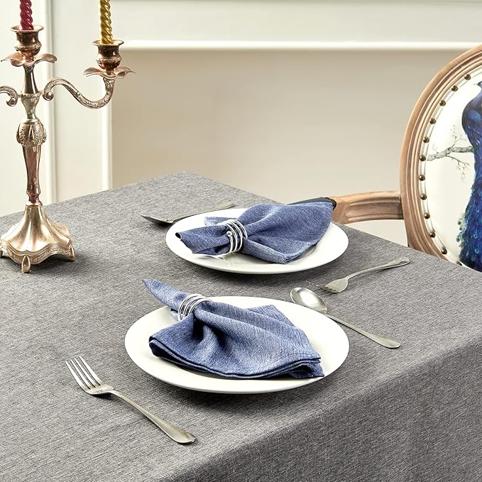 Mebakuk Cloth Napkins Set of 12, Premium 17 x 17 Inch Solid Washable Linen Style Napkins, Soft Table Napkin for Wedding Party Restaurant Dinner Parties
