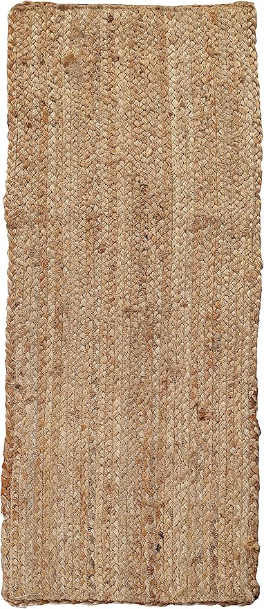 THE BEER VALLEY Jute Braided Table Runner 13x36 Inches - Natural | Reversible Runners for Wedding Parties, Kitchen, Dining Décor - Farmhouse Small Rattan Table Mat for Outdoor & Indoor Use