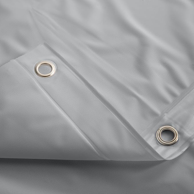 Bath Bliss 2 Pack PVC Heavy Weight Shower Curtain Liner | 4G | 70" x 72" |Rust Resistant Copper Grommets | Magnetic Hem |Grey