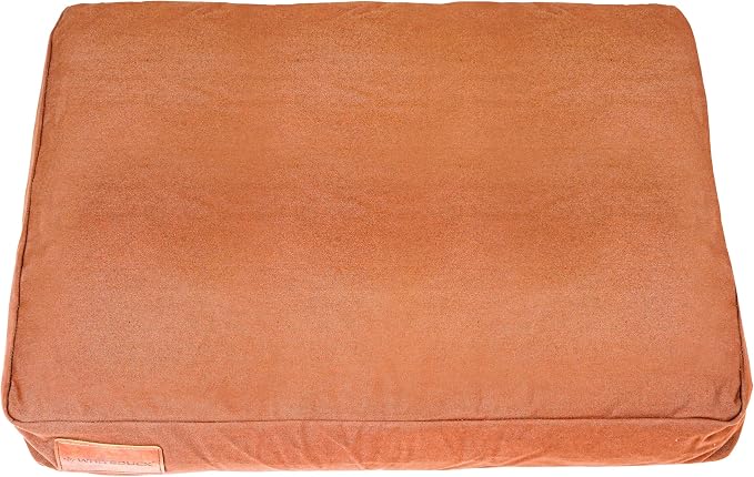WHITEDUCK Outdoor Dog Bed Heavy-Duty 12oz Canvas, Water-Repellent Cotton, Machine Washable Removable Cover with Full-Length Zipper, Dog Bed for Large Dogs & Crate, (Brown) 36" Lx27 Wx4.3 th (L)