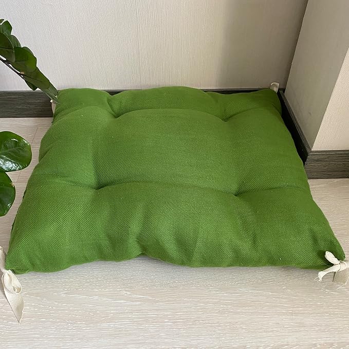 Green Hemp Fabric Dogs and Cats Bed Pillow with Hemp Filler - Pet Sleeping Mat - Comfy Kennel Pad - Large, Small, Standart (XXL 35x35")