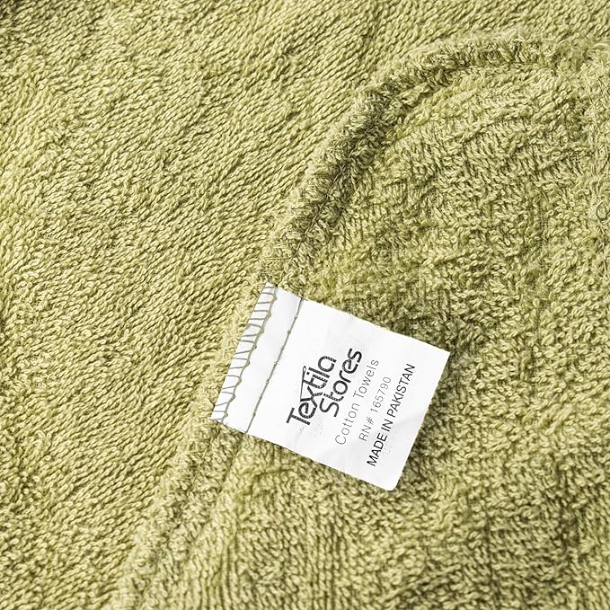 Textila 100% Cotton Hair Wrap Towels for Women (Pack of 2, Grey & Green) – Soft & Absorbent Turban Towels for Long, Curly, Frizz-Prone Hair