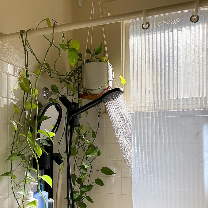 Sproos! - Fluted Shower Liner Clear 72" x 72" - Prevent Water Splashes - Modern Stylish Design - Eco-Friendly Material - Easy Maintenance Durable Long-Lasting