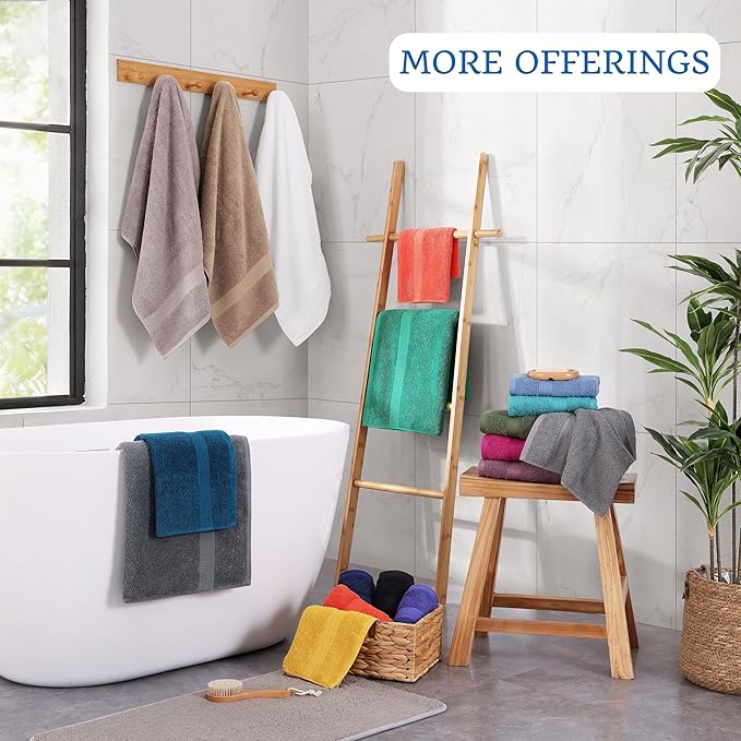 LANE LINEN 100% Long Staple Cotton Bath Sheets Set of 2 (35"x66") - OEKO-TEX Certified, Soft, Fade Resistant & Highly Absorbent Extra Large Bath Sheet Towels - Oversized Thick Bath Towels - Space Grey