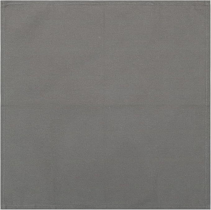 Cloth Napkins Set of 12 (18x18 Inches or 46x46 CM) 100% Cotton Everyday Use Premium Quality Cloth Napkins Ultra Soft Perfect Dinner Napkins/Table Napkins - Grey - The Home Talk, Gray