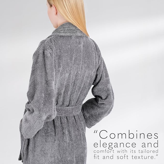 American Soft Linen Women’s 100% Cotton Terry Bathrobe – Soft, Absorbent, Quick Dry Turkish Robes for Women Quality Housecoat