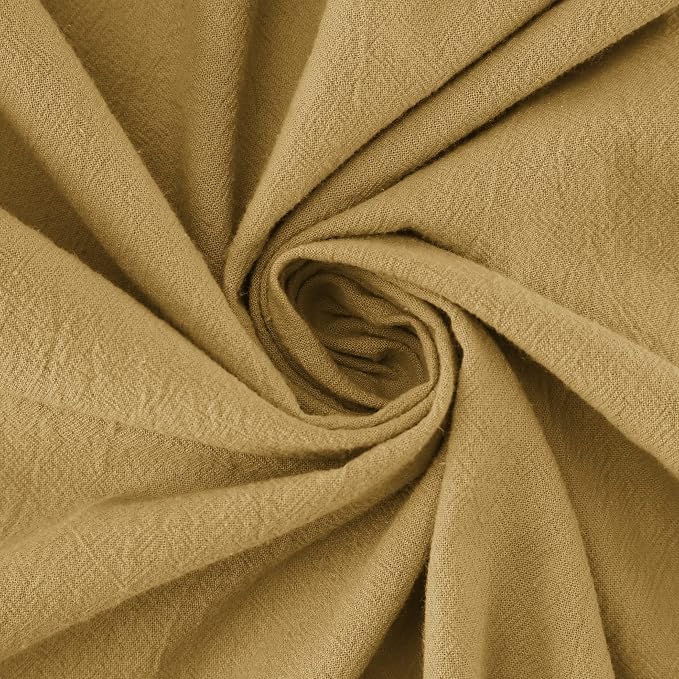 Archaeo Washed Cotton Twist Tab Curtain, 52" x 84", Mustard Yellow