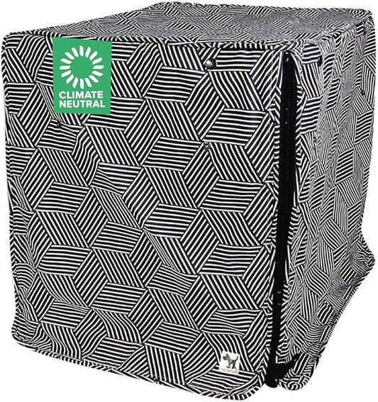 Molly Mutt Rough Gem Dog Crate Cover, 100% Cotton Canvas Cover with 2 Roll-Up Panels, Ideal for Dog or Cat Crate, Durable, Washable, and Free of Harmful Chemicals, 30" x 19" x 21"