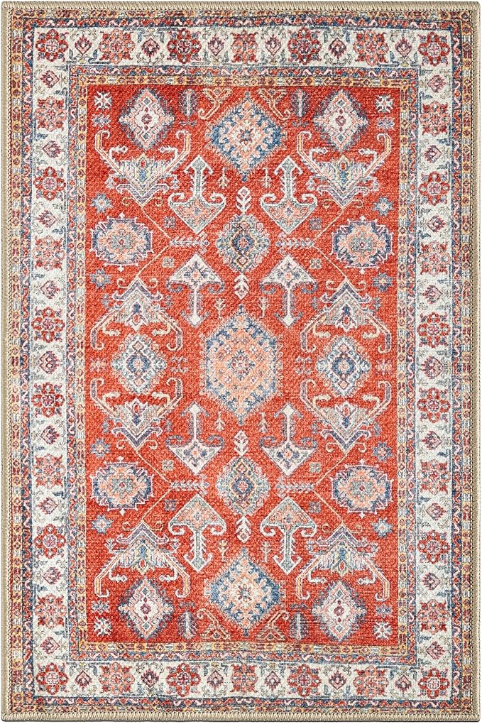 Keen Home Design 24"x36" Rug - Machine Washable Entry Rug with Non-Slip Backing, Ideal for Enteryway, Kitchen, Bathroom, Laundry Room - Vintage, Easy Clean, Durable, Low Pile - (2' x 3')