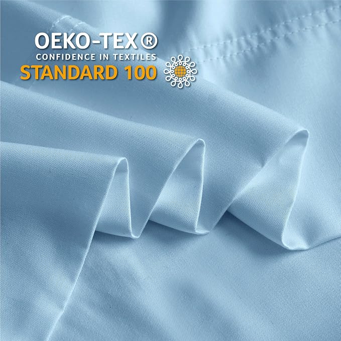 BEDELITE King Size Pillow Cases Set of 2, Rayon Derived from Bamboo, Cooling Pillow Cases for Hot Sleepers & Night Sweats, Breathable and Silky Soft Envelope Pillowcases(Blue, 20"x36")