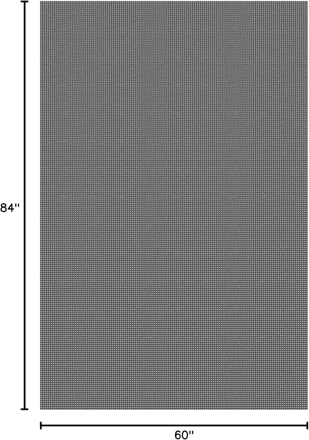 EARTHALL Woven Area Rugs 5x7 Ft Washable Living Room Rugs Non Slip Rubber Backed Dining Room Rug Braided Bedroom Rugs Indoor Floor Carpet for Living Room, Bedroom, Dining Room, Dark Gray