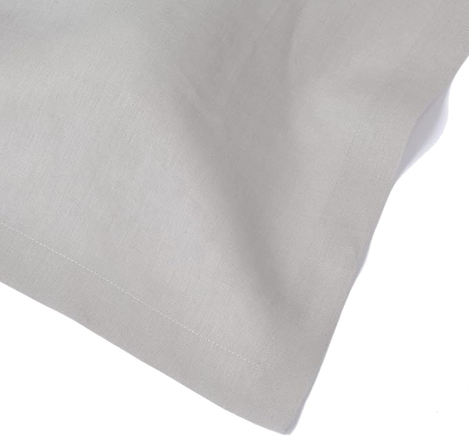 Huddleson Silver Grey Linen Napkin 20x20 (Set of Four) Luxury Italian Linen Napkin Sewn in US