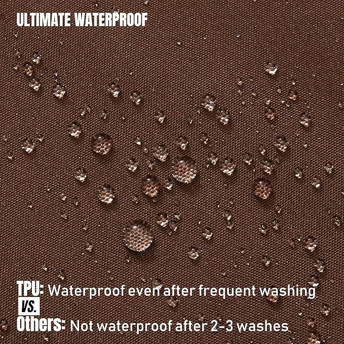 Ultimate Waterproof Fabric Shower Curtain or Liner, Breathable TPU & Machine Washable, Use for Bath Tub/Stall in Home and Hotel, Brown, 72"x72"