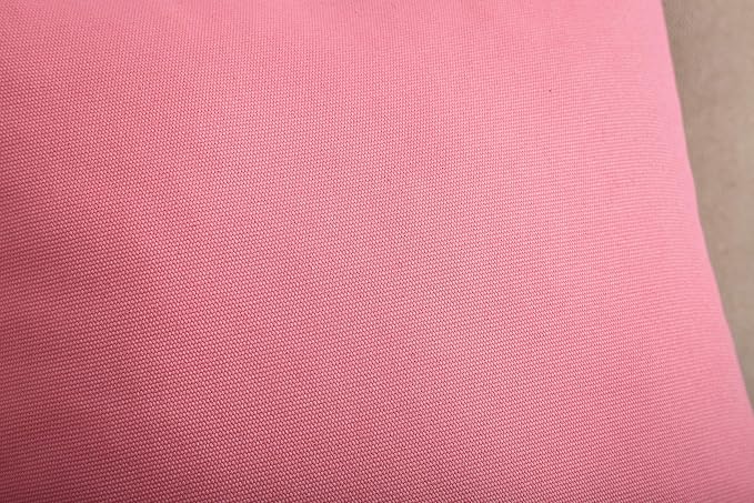 TangDepot Handmade Decorative Solid 100% Cotton Canvas Throw Pillow Covers/Pillow Shams, (12"x20", Pink), 1 Count (Pack of 1) | 100% cotton, same-color zip, machine wash & air dry. For living room, bedroom, office, car. 42 colors, 123 sizes. Cover only.