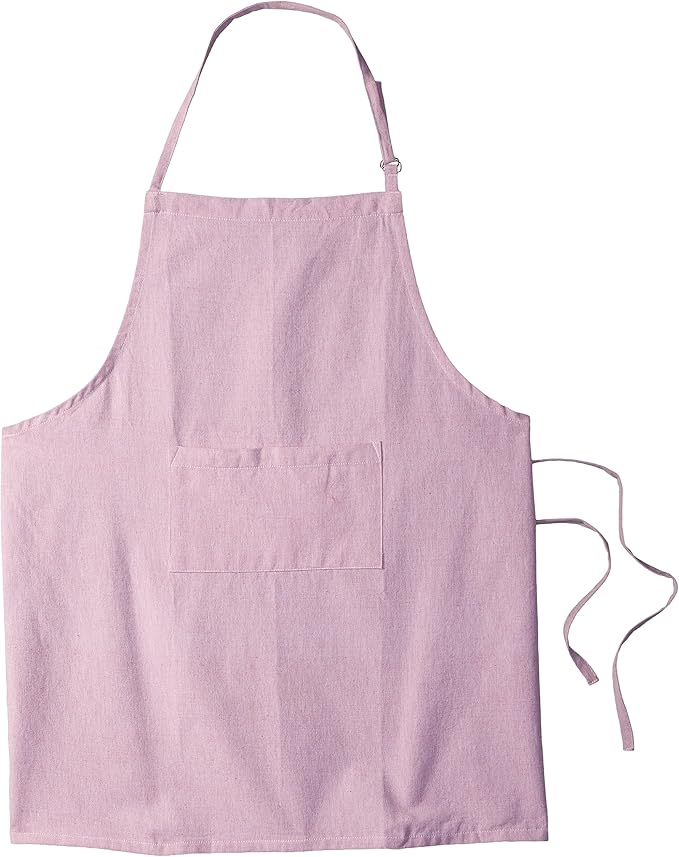 DII 100% Cotton Solid Chambray Kitchen Set, Chef Apron, Rose, 1 Piece