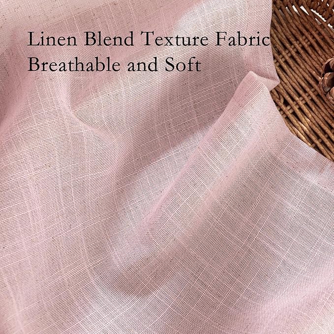 MYSKY HOME Pink Curtains for Girls Bedroom Living Room Semi Sheer Light Filtering Nursery Window Drapes, 90 Inches Length Soft Modern Decor Country Style Back Tab, 50" x 90", Light Pink, 2 Panels