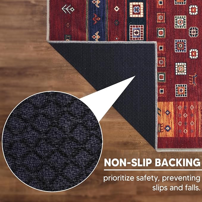 Keen Home Design 2x3 Rug - Machine Washable Entry Rug with Non-Slip Backing, Ideal for Enteryway, Kitchen, Bathroom, Laundry Room - Vintage, Easy Clean, Durable, Low Pile Rug - (2' x 3')