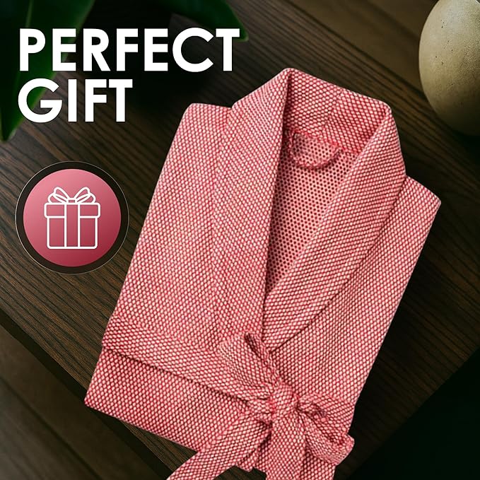 ATANI 100% Turkish Cotton Bathrobe S-XXL for Women & Men – Peshtemal Style Soft Cozy Lounge Robe, Absorbent & Lightweight
