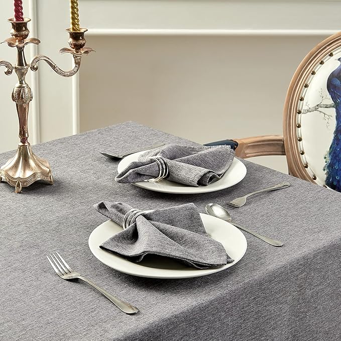 Mebakuk Cloth Napkins Set of 12, Premium 17 x 17 Inch Solid Washable Linen Style Napkins, Soft Table Napkin for Wedding Party Restaurant Dinner Parties