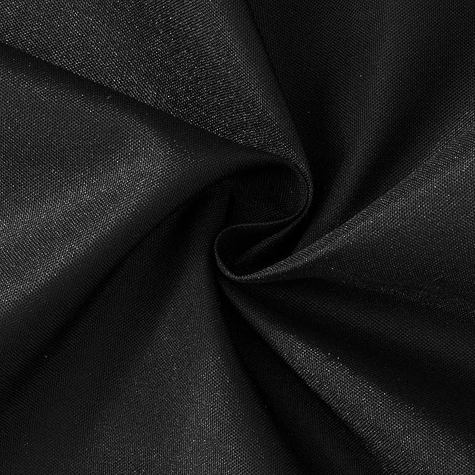 N&Y HOME Fabric Shower Curtain or Liner with Weighted Magnets - Hotel Quality Opaque Black Shower Curtain for Bathroom, Machine Washable, Water Repellent - Black, 72x72 (Pack of 2)