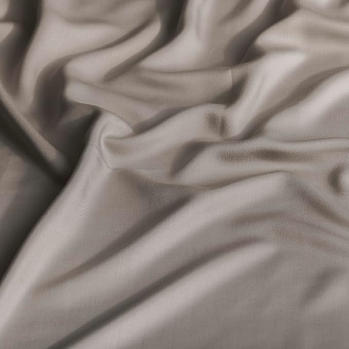 Olive + Crate Tencel Eucalyptus Pillowcases - 100% Tencel Lyocell Cooling Pillow Cases for Hot Sleepers - Hypoallergenic, Moisture-Wicking, Silk Alternative, Vegan - King Size Set of 2 [Taupe Sand]