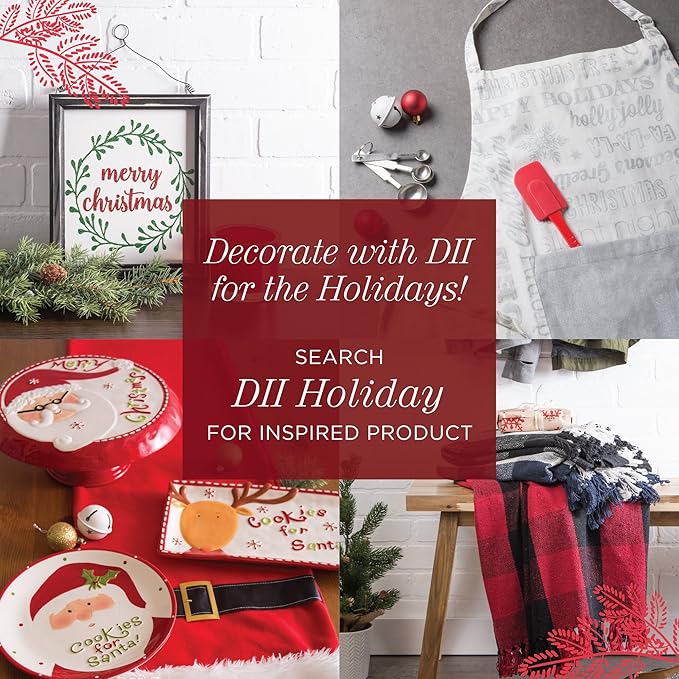 DII 100% Cotton Solid Chambray Kitchen Set, Potholders, Blue, 2 Piece