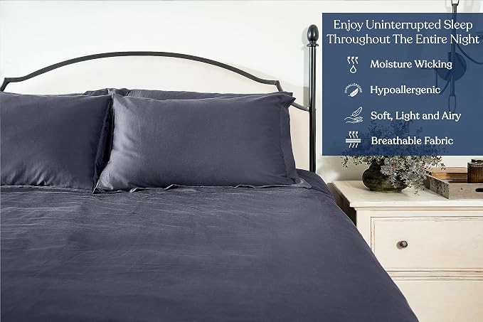 GOTS Certified 100% Organic Cotton Flat Sheet, 400TC Long Staple Cotton, Ultra Soft, Silky, Moisture-Wicking, Smooth & Breathable, Best Sheets for Hot Sleepers