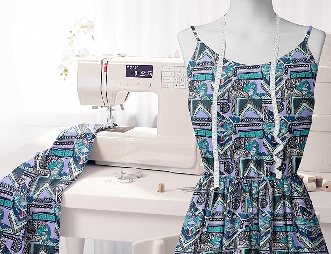 Soimoi African Print - Purple, Premium Cotton Cambric Fabric - Medium Weight Material for Quilting, Kurtis, Blouse, Kids Clothing, Tunic, Curtains - 42" Inch Wide, 1 Yard