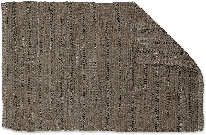 DII Chindi Home Collection Handwoven Multicolor Area Rag Rug, 20x31.5, Brown