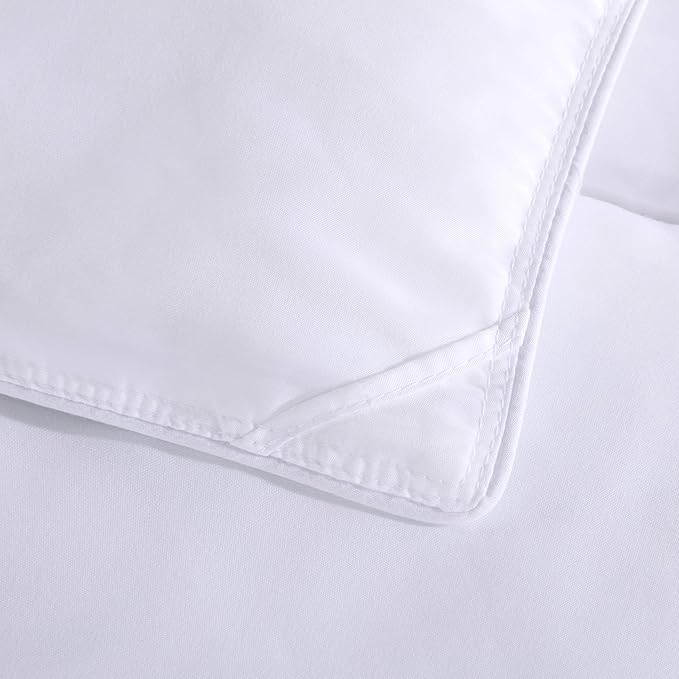 Royal Hotel Bedding White Down Alternative King Comforter with Corner Tabs - Hypoallergenic All-Season Plush Hotel Style Comforter, Duvet Insert Oversized King 110x98