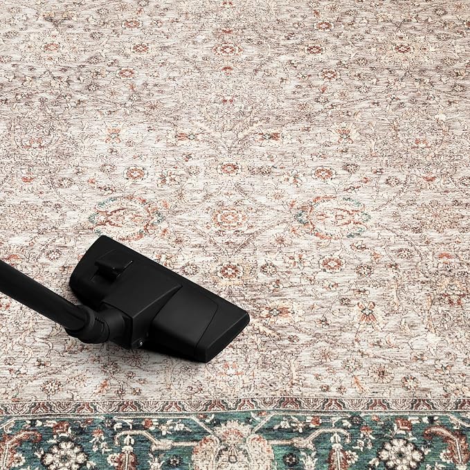 Keen Home Design 30"x120" Rug - Machine Washable Runner Rug with Non-Slip Backing, Ideal for Hallway, Entryway, Kitchen, Laundry Room - Vintage, Easy Clean, Durable, Low Pile - (2'6" x 10')