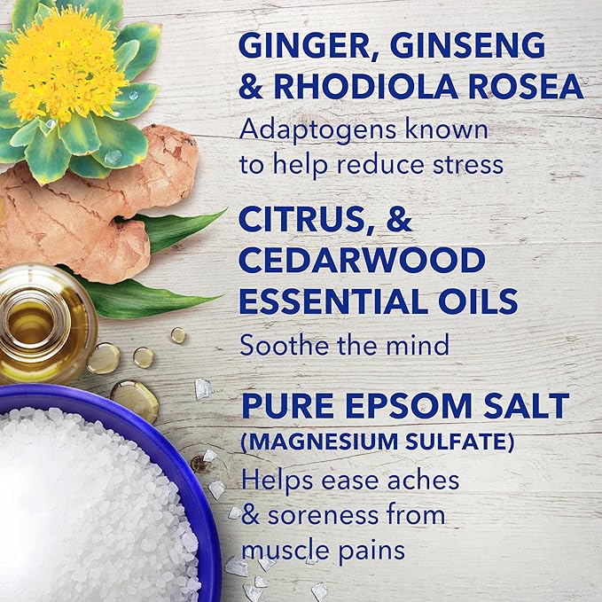 Dr Teal's Epsom Salt Magnesium Soak, Stress Relief with Essential Oils, 3 lbs