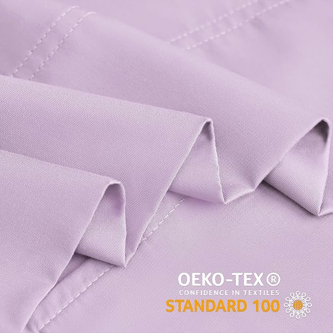 BEDELITE Pillow Cases Queen Size Set of 2, Rayon Derived from Bamboo, Cooling Pillow Cases for Hot Sleepers & Night Sweats, Breathable and Silky Soft Envelope Pillowcases(Light Purple, 20"x30")