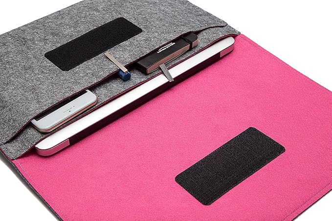 Handmade Felt Laptop Sleeve Compatible with MacBook Neo, MacBook Air & Pro 13–16"