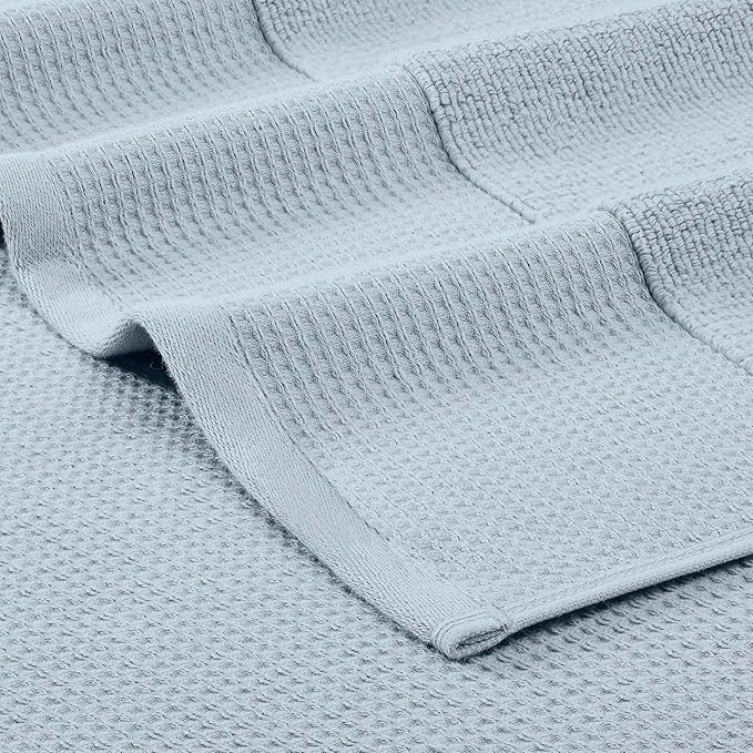 Modern Threads Waffle-Rib 6-Piece Towel Set – Premium Cotton Bath Towels, Ultra-Absorbent & Soft, Elegant Waffle Texture for Bathroom & Spa, Air