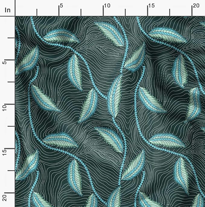 Soimoi African Print - Green, Canvas Fabric Material - 56 Inch Wide, 1 Yard, Unstitched Fabric for Upholstery, Bags, Workwear and Outdoor Gear.
