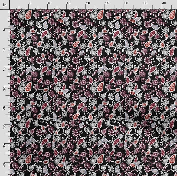 Soimoi Heavyweight Cotton Canvas Fabric Material - 56 Inch Wide, Black - Asian Print, Ideal for Making Durable Tote Bags, Backpacks, Jackets, Upholstery, Cushions, Outdoor Furniture Covers, 1 Yard