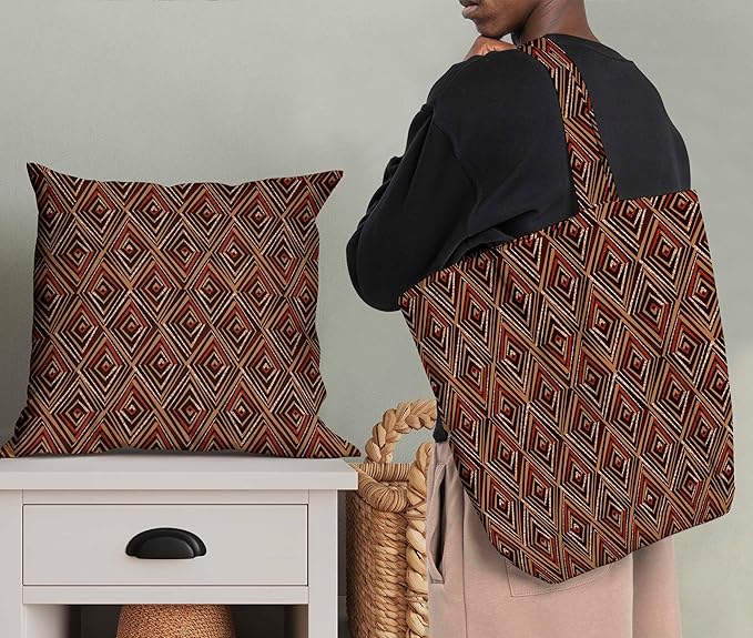 Soimoi African Print - Brown, Premium Cotton Cambric Fabric - Medium Weight Material for Quilting, Kurtis, Blouse, Kids Clothing, Tunic, Curtains - 42" Inch Wide, 1 Yard