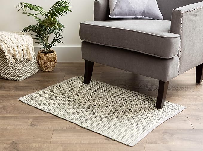 DII Woven Recycled Yarn Rag Rug Collection Miniature Diamonds, 2x3', Artichoke
