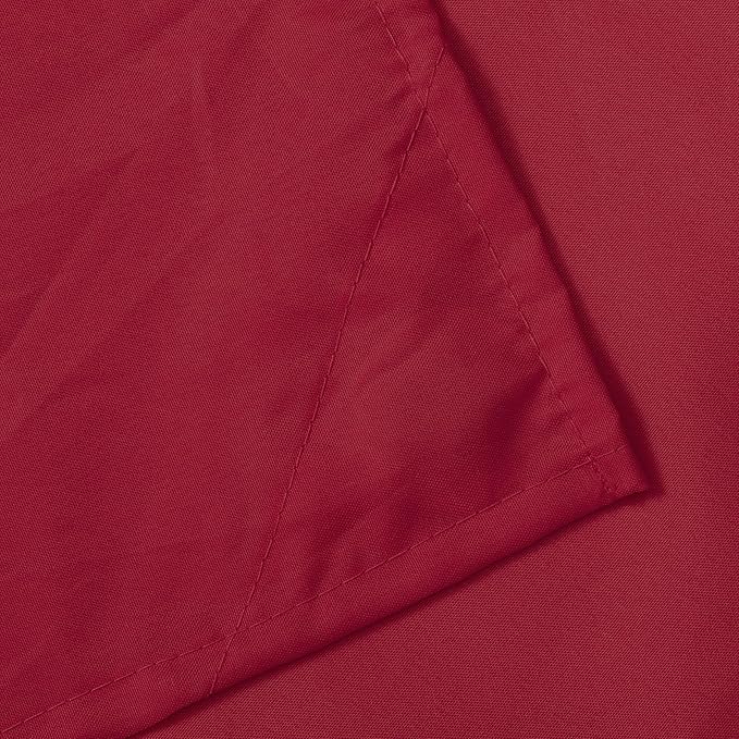 N&Y HOME Fabric Shower Curtain or Liner with Magnets - Hotel Quality Red Shower Curtain for Bathroom, Machine Washable, Water Repellent - Red, 72x72