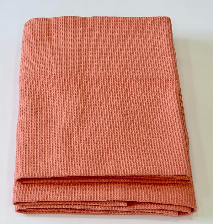 Waffle Bath Towel Pack of 2, 30.5x58 INCHES, 100% Natural Organic Cotton, GOTS Certified (Canyon Clay) Super ABSORBANT & Quick Dry, NO SOFTENERS, Environment Friendly