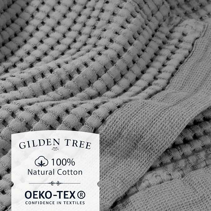 GILDEN TREE Waffle Bath Sheet Quick Dry Towel, Thin Luxury Bath Towels, Bath Sheets 40x80 Large Bath Towels, Modern Style (Slate)