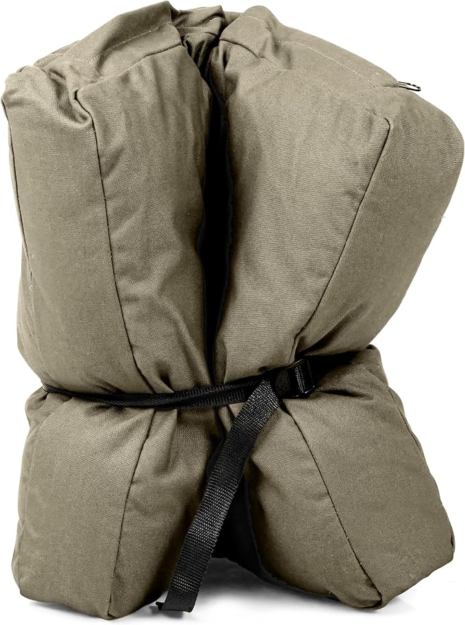 WHITEDUCK Outdoor Dog Bed Heavy-Duty 12oz Canvas, Water-Repellent Cotton, Machine Washable Removable Cover with Full-Length Zipper, Dog Bed for Large Dogs & Crate, (Olive) 41" Lx33 Wx4.3 th (XL)