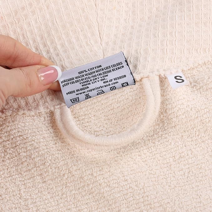 Superior Waffle Weave Cotton Unisex Bathrobe with Belt, Soft and Absorbent Robe for Men and Women Bath Essentials Robes