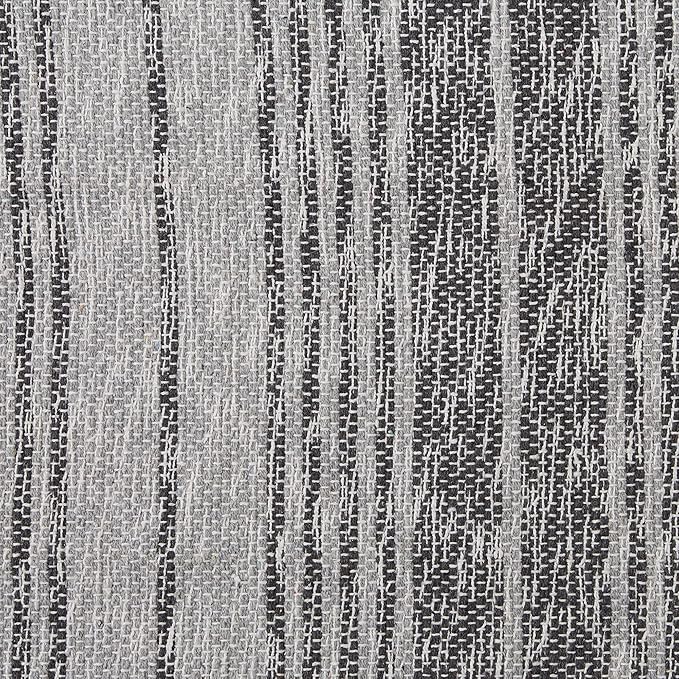 DII Woven Rag Rug Collection Recycled Yarn Variegated Rustic Stripe, 2x3', Gray