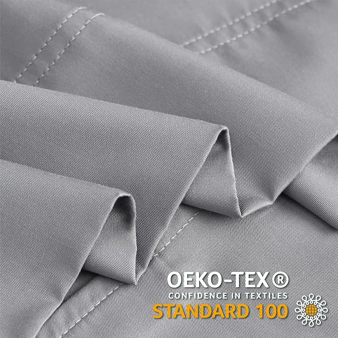 BEDELITE King Size Pillow Cases Set of 2, Rayon Derived from Bamboo, Cooling Pillow Cases for Hot Sleepers & Night Sweats, Breathable and Silky Soft Envelope Pillowcases(Silver Grey, 20"x36")